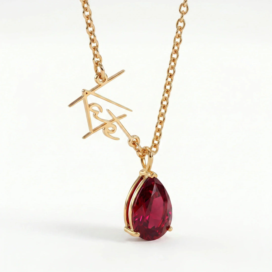 Signature Name Necklace with Birthstone