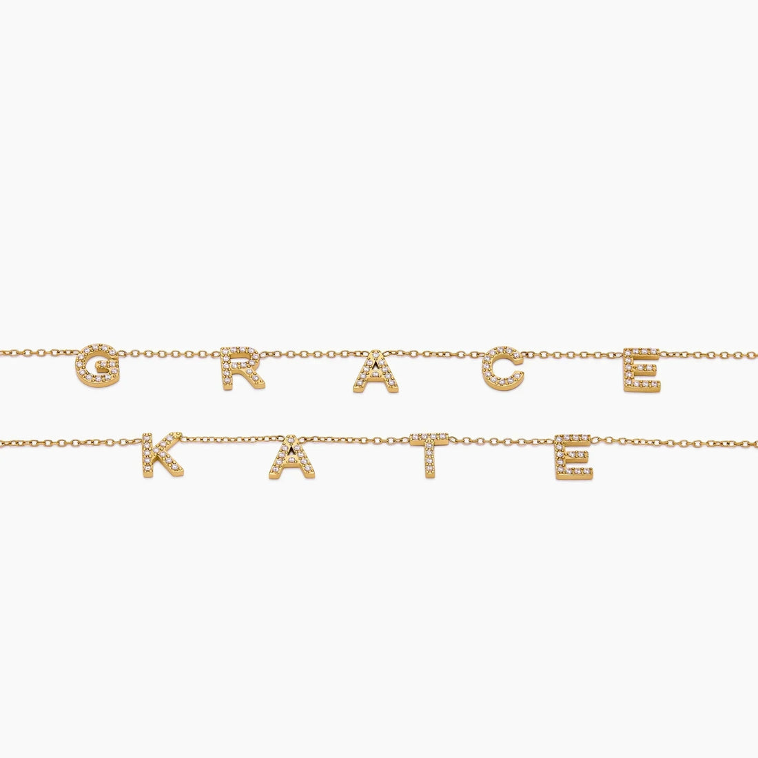 Personalised Name Necklace with Pavé