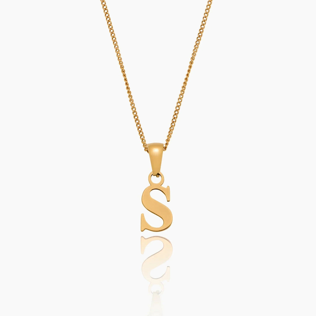 Charm Necklace with Gold Initial