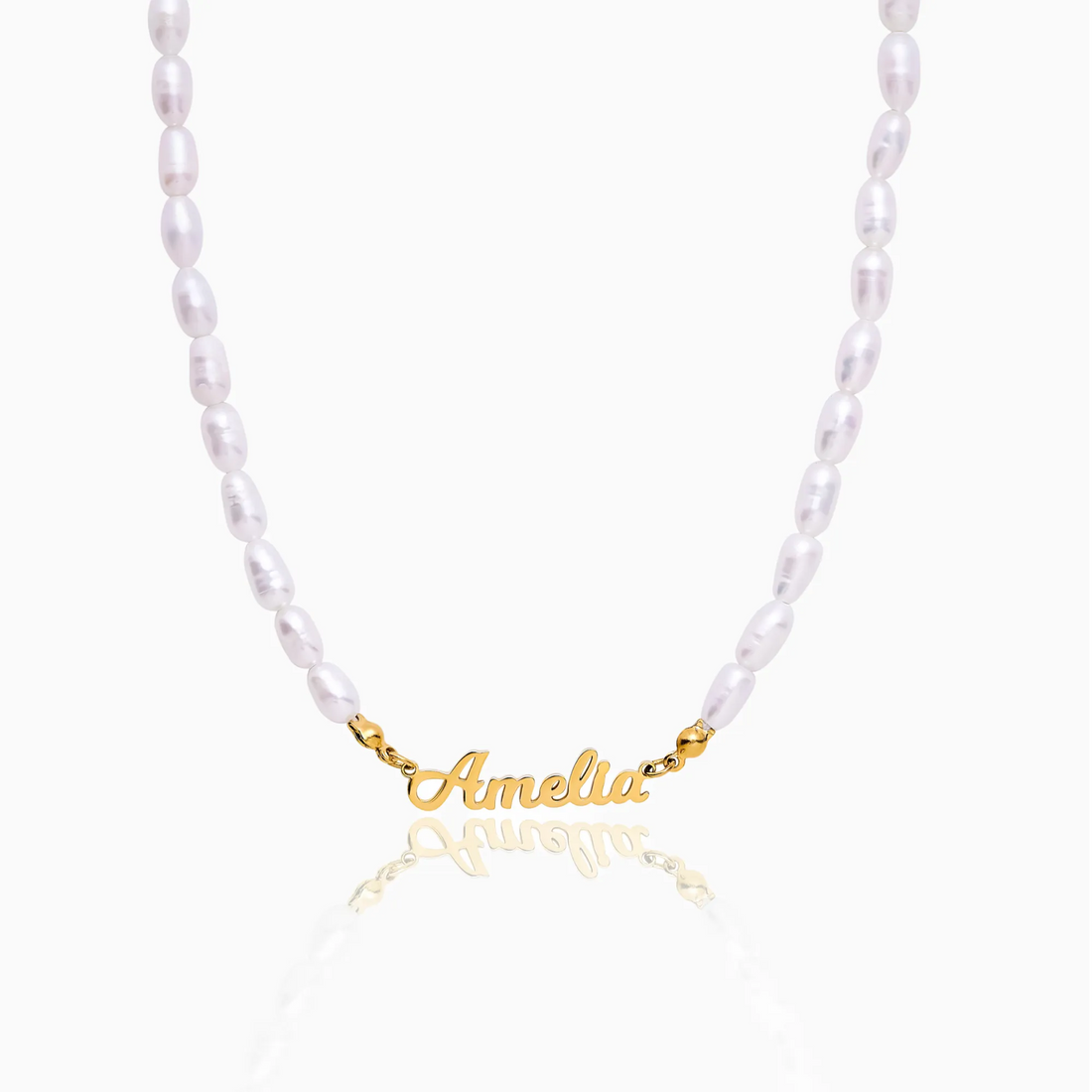 Personalised Name Necklace with Pearls