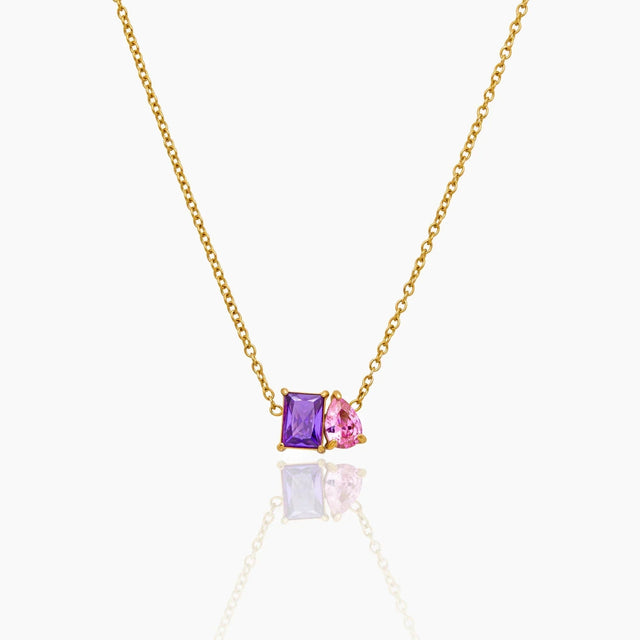Eternal Duo Necklace with Birthstones