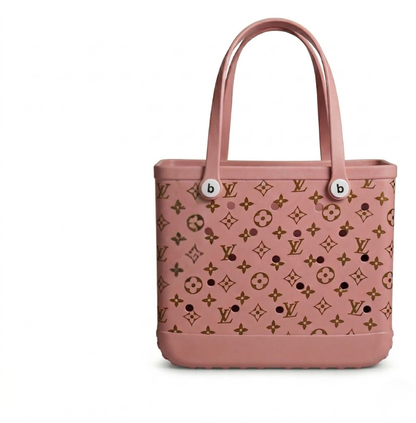 LuxeCarry Bogg-Style Tote — Waterproof Monogram Edition