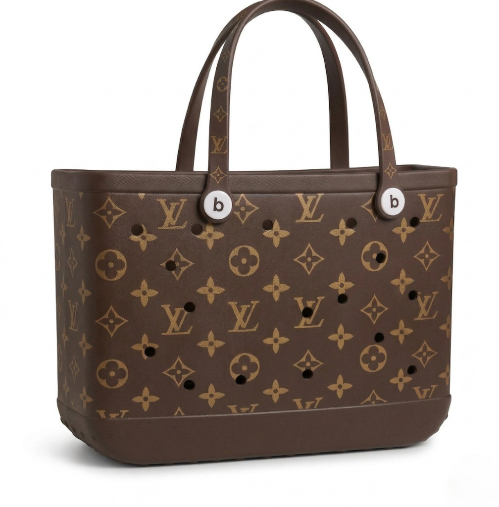 LuxeCarry Bogg-Style Tote — Waterproof Monogram Edition