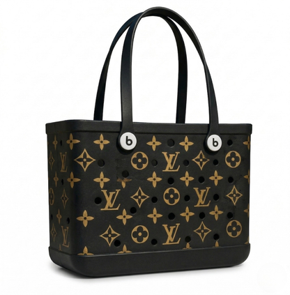 LuxeCarry Bogg-Style Tote — Waterproof Monogram Edition