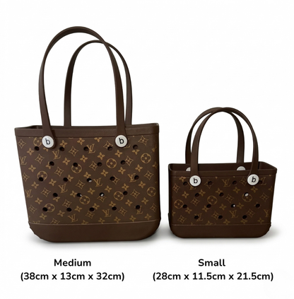 LuxeCarry Bogg-Style Tote — Waterproof Monogram Edition