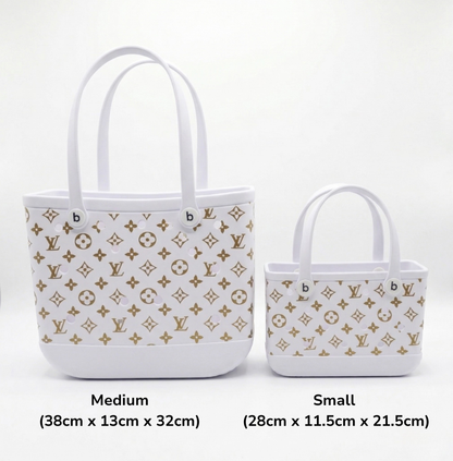 LuxeCarry Bogg-Style Tote — Waterproof Monogram Edition