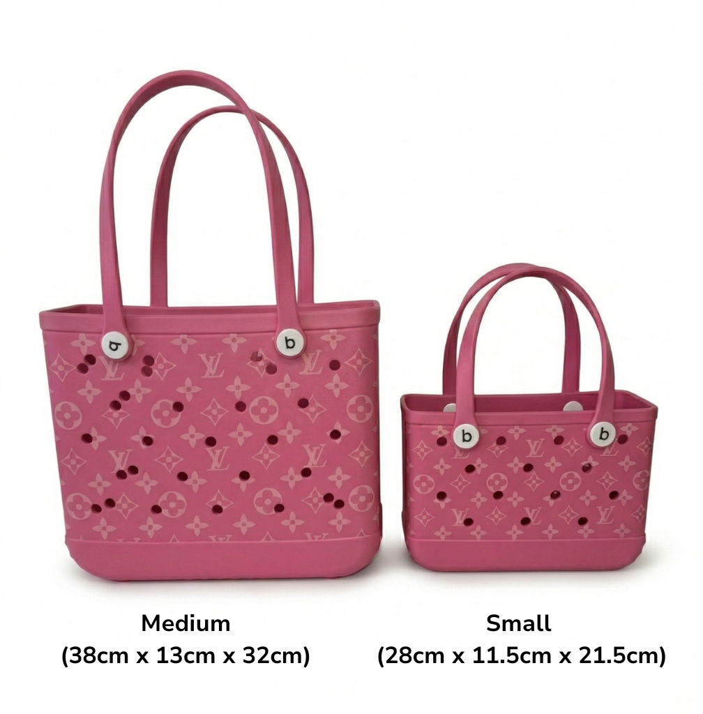 LuxeCarry Bogg-Style Tote — Waterproof Monogram Edition