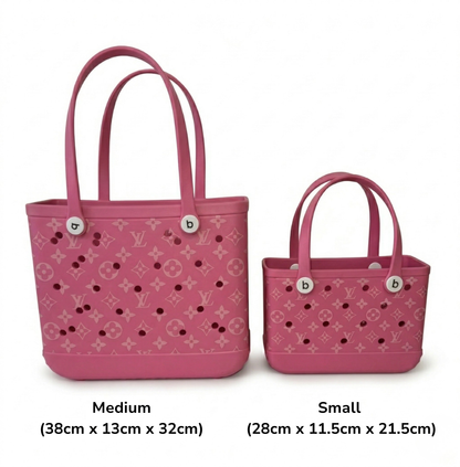 LuxeCarry Bogg-Style Tote — Waterproof Monogram Edition