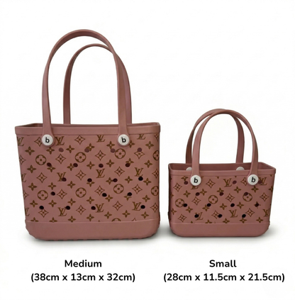 LuxeCarry Bogg-Style Tote — Waterproof Monogram Edition
