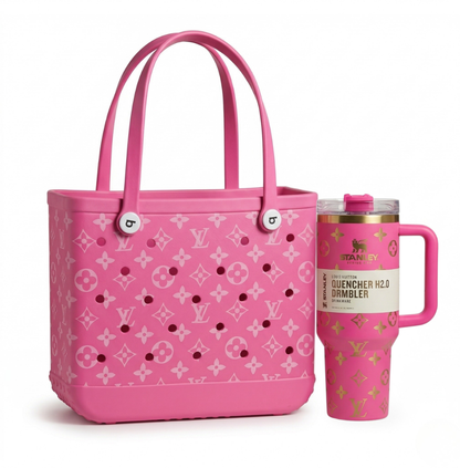 LuxeCarry Bogg-Style Duo — Tote + 40oz (1.18L) Tumbler