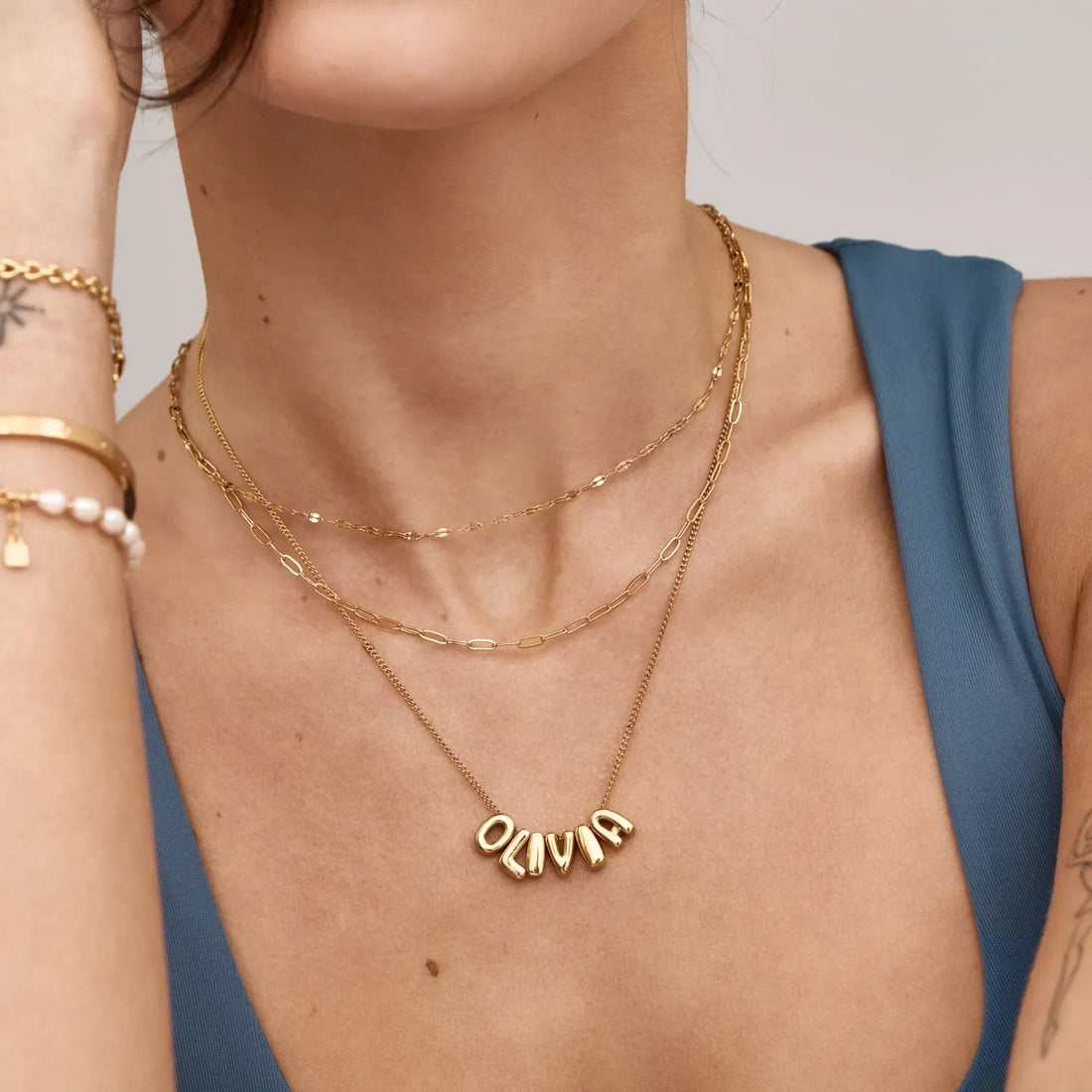 Bubble Personalised Name Necklace