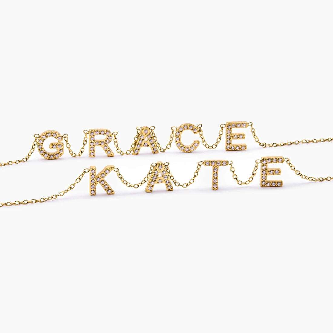 Personalised Name Necklace with Pavé