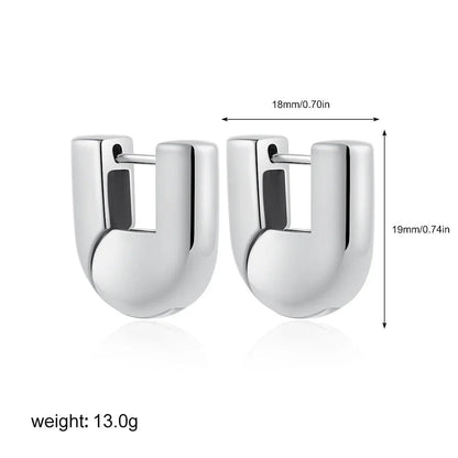 U-Shape Huggie Earrings