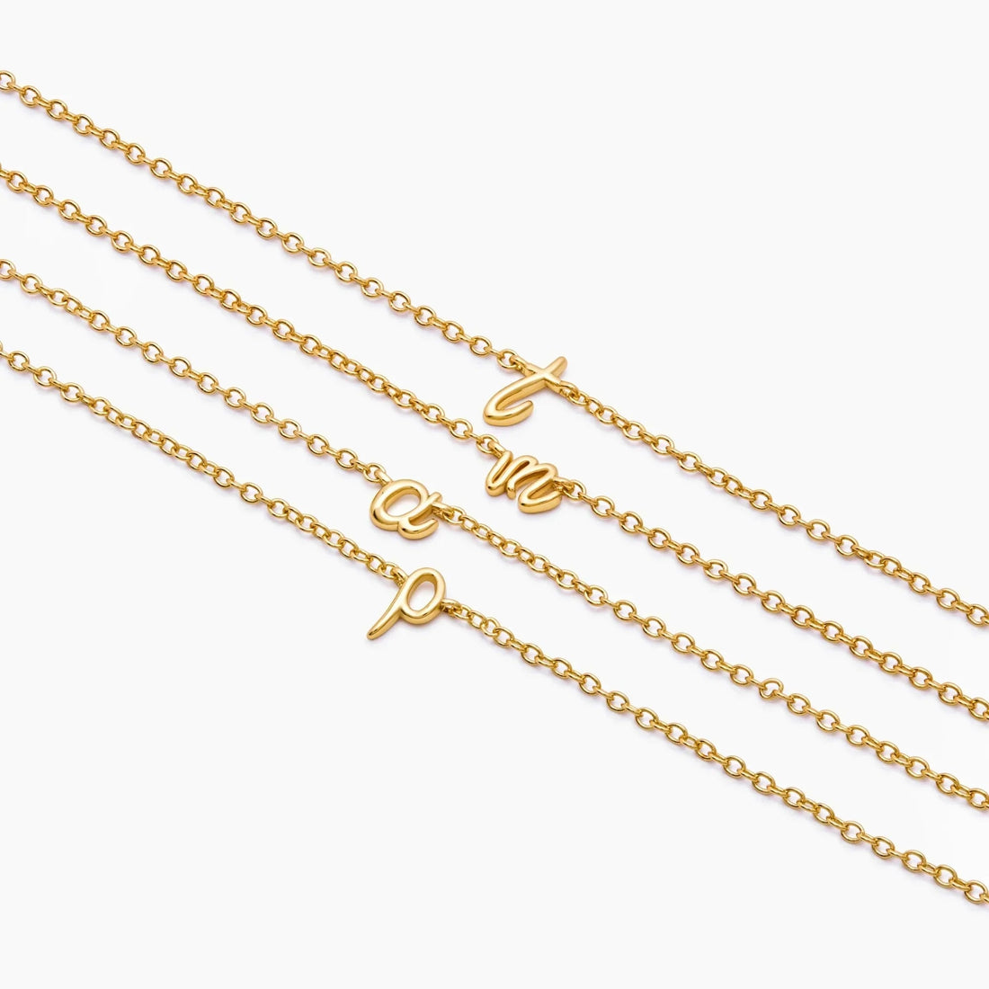 Delicate Bracelet with Cursive Initial