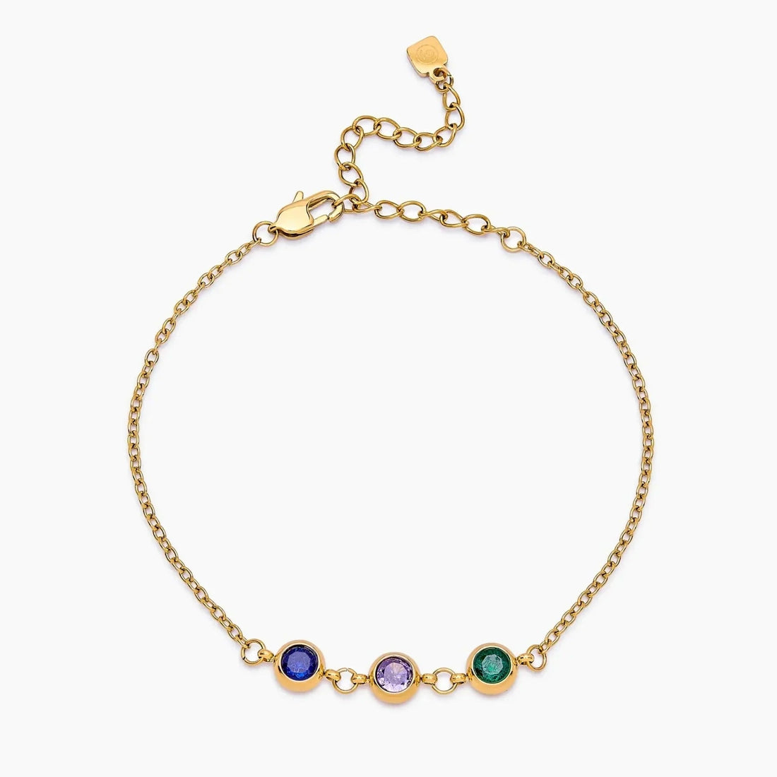 Personalised Bracelet with Multiple Birthstones