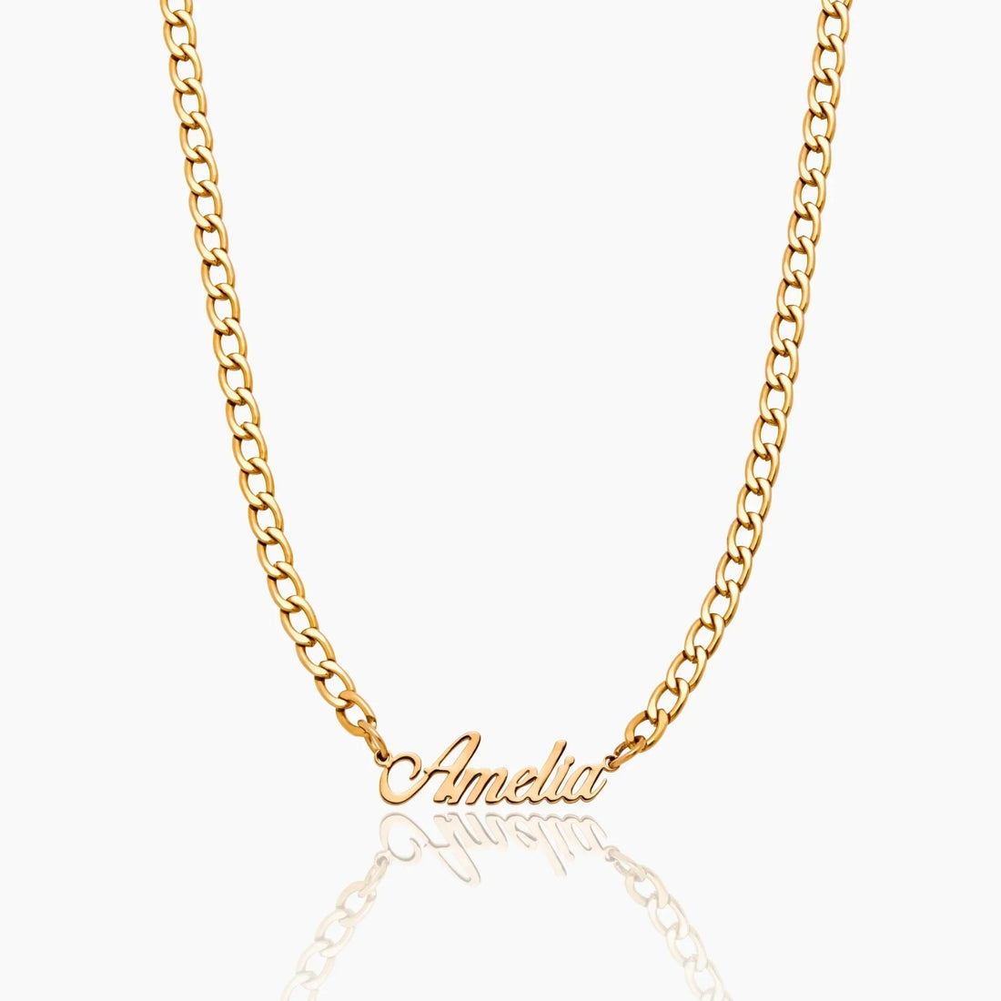 Bold Groumet Chain Name Necklace