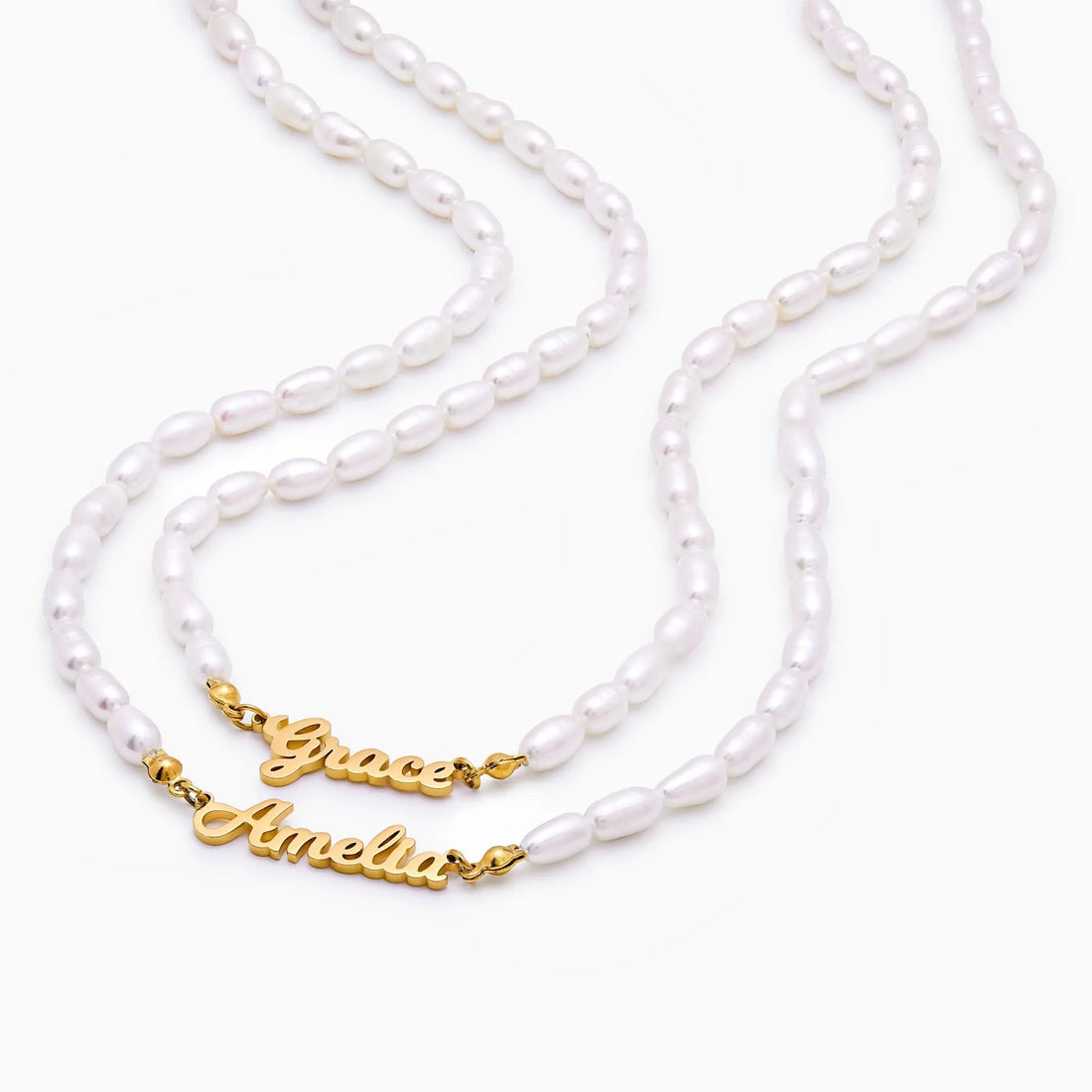 Personalised Name Necklace with Pearls