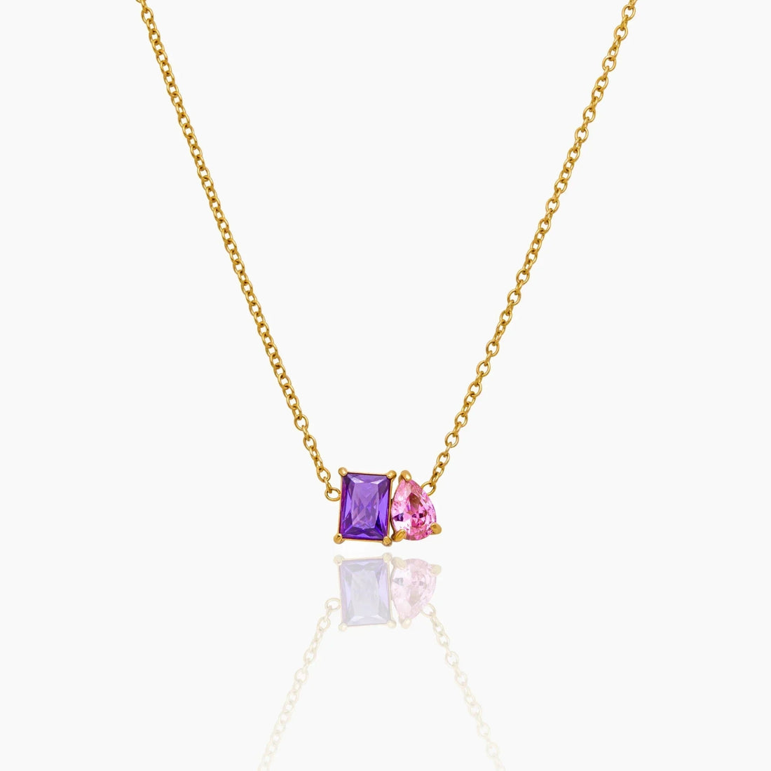 Eternal Duo Necklace with Birthstones