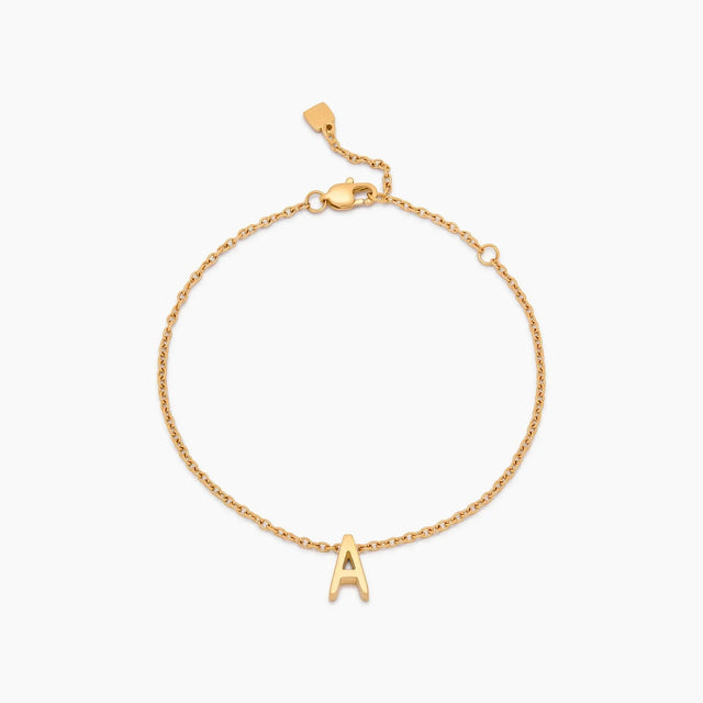 Delicate Bracelet with Initial Charm